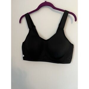 Livi for Lane Bryant Women's Sport Bra 40DD Black Adjustable Straps Underwire